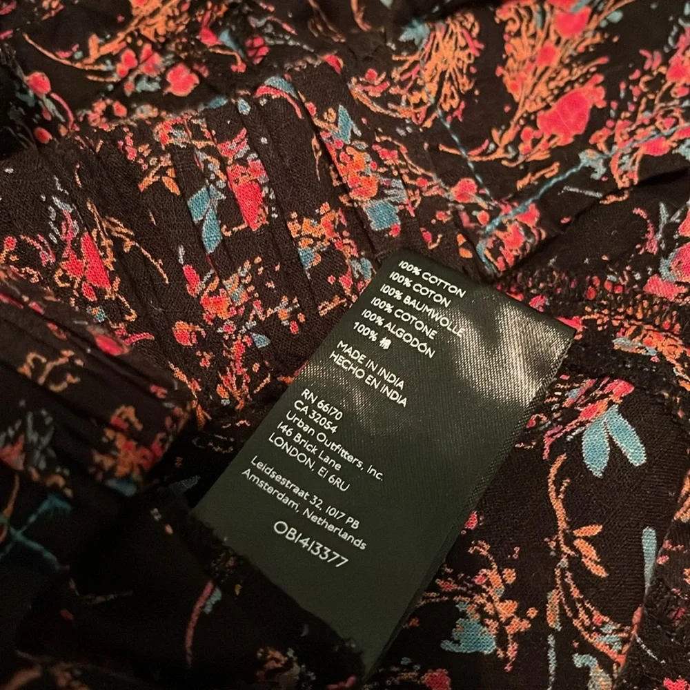 NWT Free People Monica Cotton Floral Print Corset-Inspired Crop Top XS